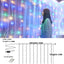 Santa Claus Curtain String Lights