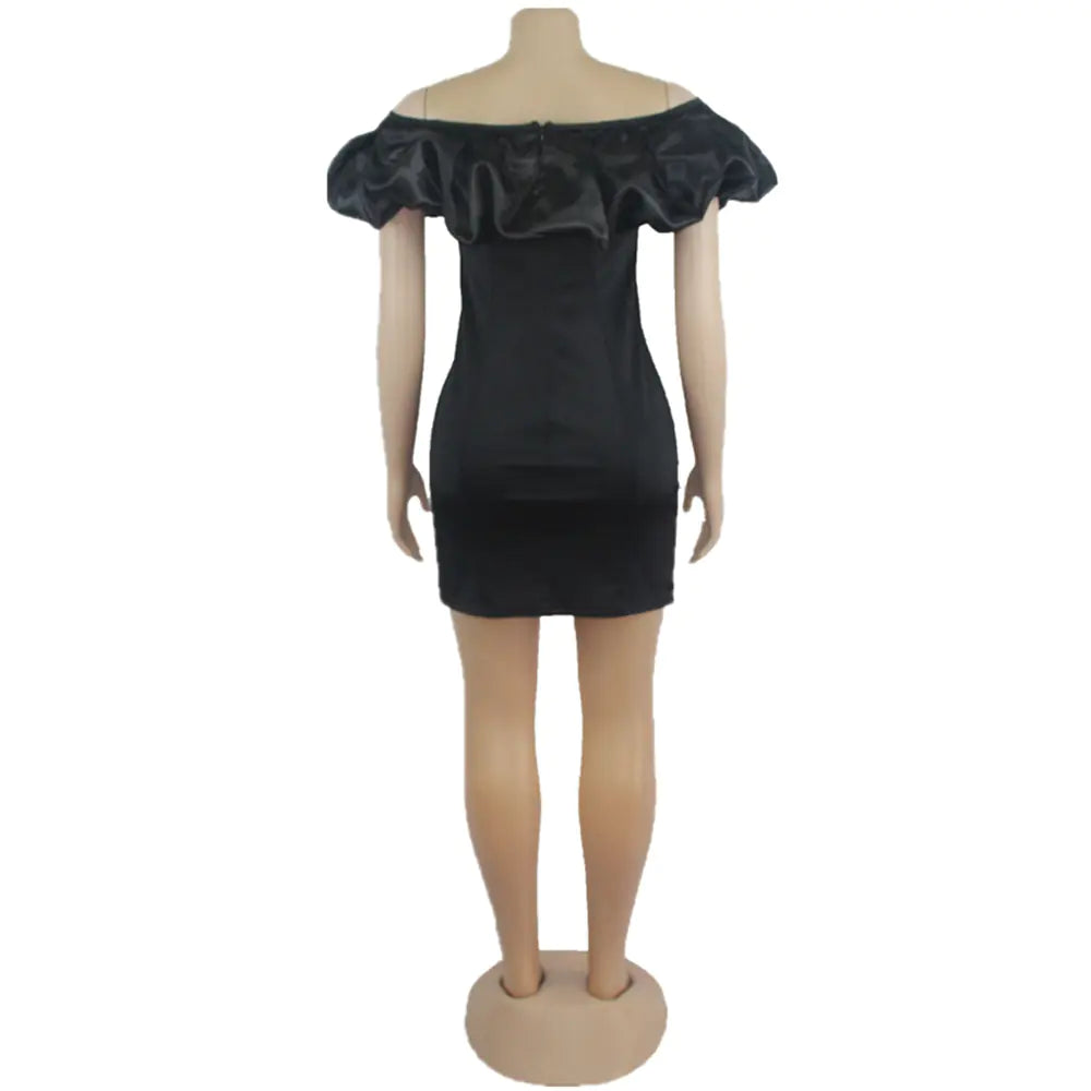 ZL1922 Women's Bubble Collar Dress
