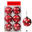 Vibrant Glitter Christmas Balls - Set of 6