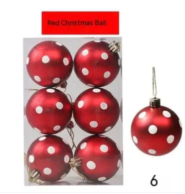 Vibrant Glitter Christmas Balls - Set of 6