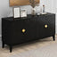 Elegant 4-Door Sideboard Storage Cabinet with Gold Handles