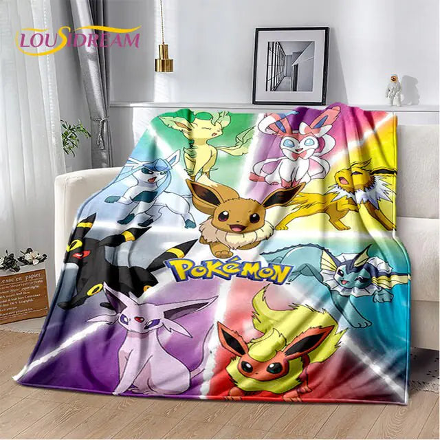 Couverture en Peluche Douce Pokemon - Confort Chaleureux et Vibrant