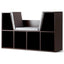 6-Cubby Kid Storage Bookcase with Cushioned Reading Nook - Brown