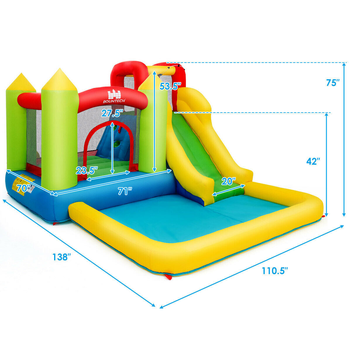 Casa Inflable Exterior con Ventilador de 480W
