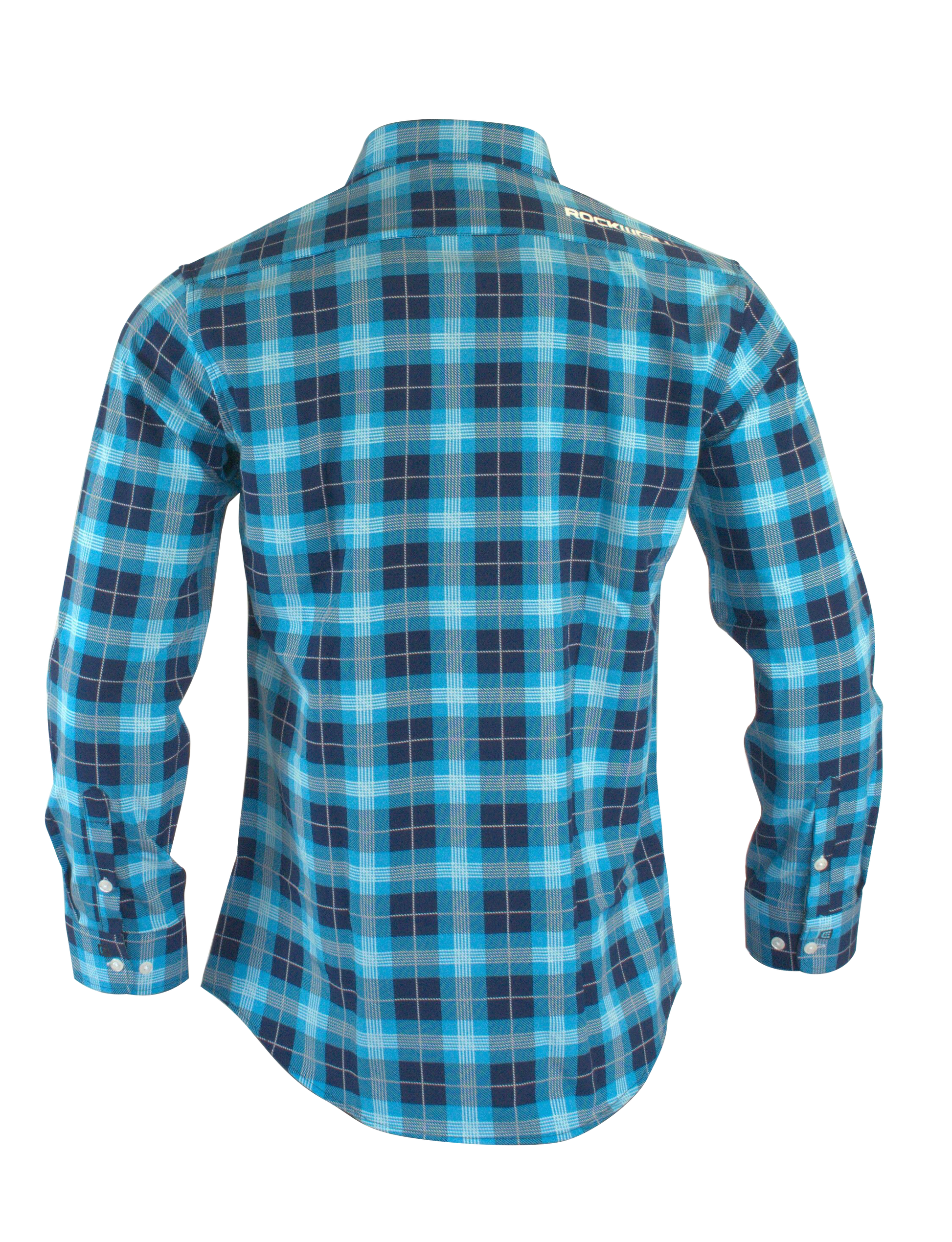 Titan Blue Plaid Long Sleeve Shirt - Elevate Your Style - Korvel