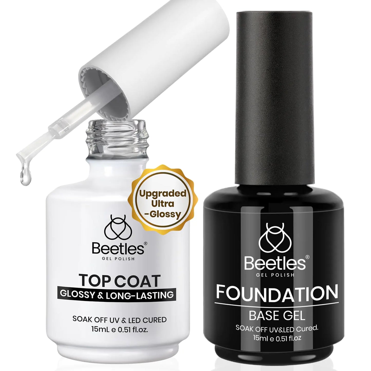 Beetles Gel Base and Top Coat Set - 15ml Each
