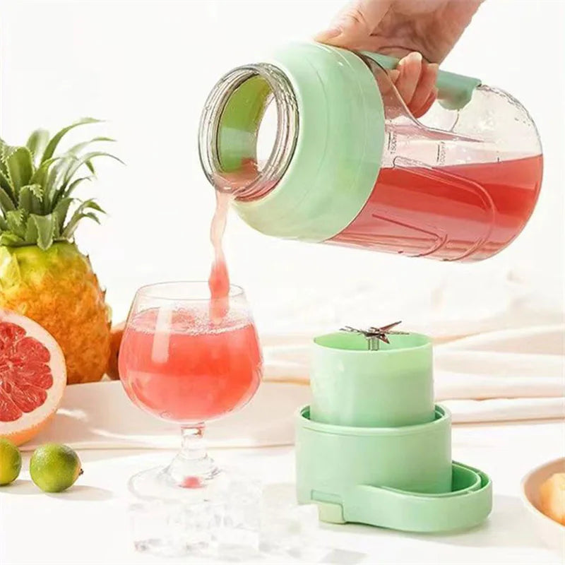 Portable Electric Juicer with 1500ml Capacity - USB Rechargeable