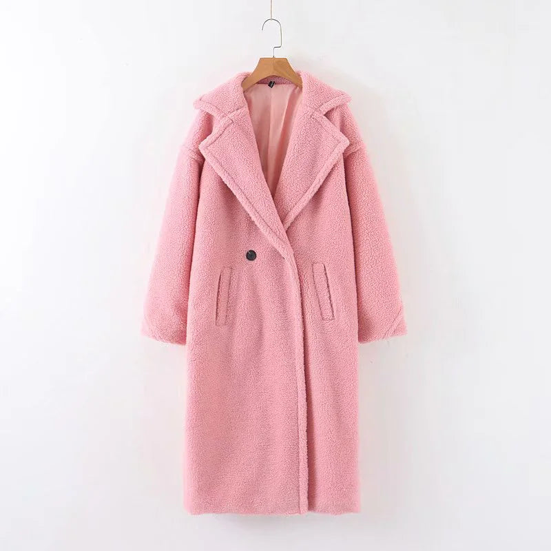 Chaqueta de Teddy de Piel Sintética de Lujo para Mujer