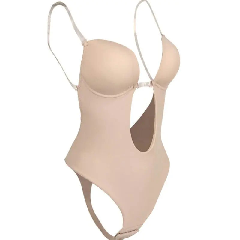 Bodysuit dos nu élégant U à décolleté plongeant pour femmes