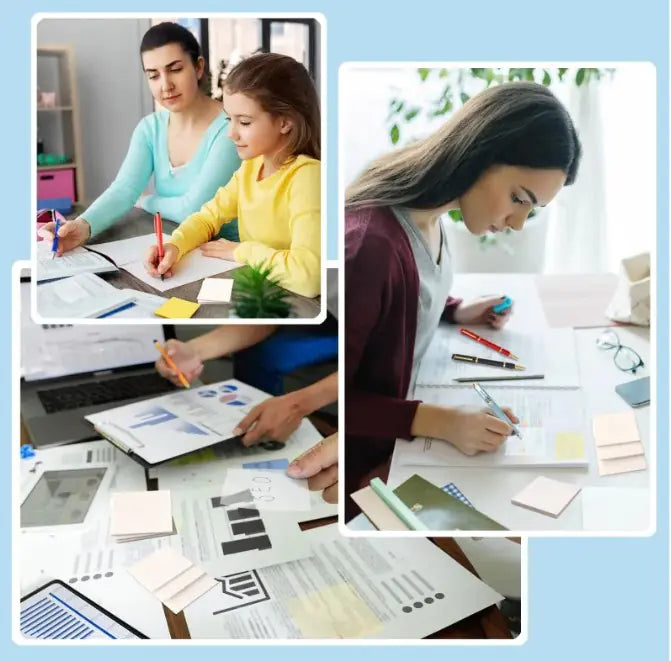 Autocollants de Notes Transparents - Notes Fluorescentes en PET
