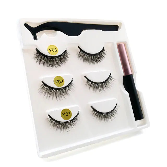 Premium 3D False Eyelashes with Magnetic Eyeliner