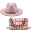 Sombrero Fedora de Lujo con Cadena Dorada para Mujeres