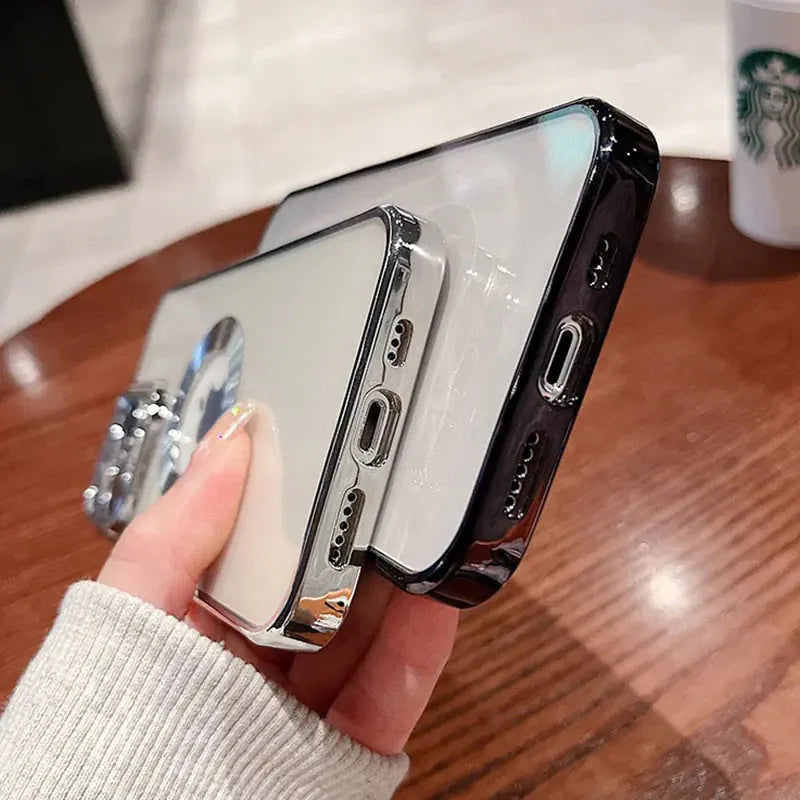 Luxury Plating Logo Hole Case for iPhone