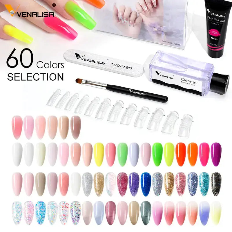 Kit de Gel de Uñas Venalisa - 12 Colores Vibrantes para Manicuras Impresionantes