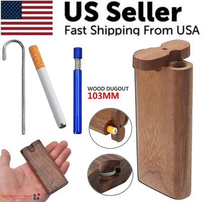 Premium Wooden Dugout Pipe with Self-Cleaning Metal Bat