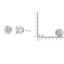 IGI Certified 14K White Gold Lab Grown Diamond Stud Earrings