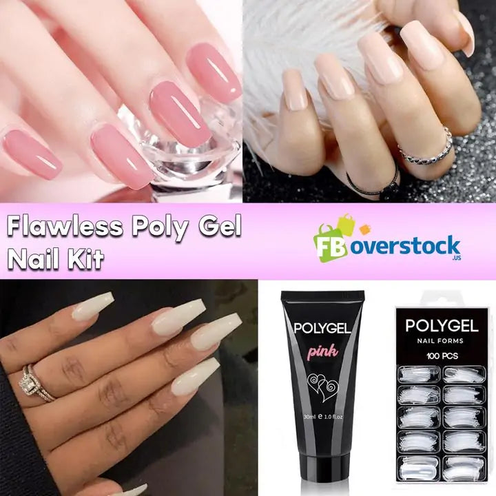 Kit de Uñas de Gel Polímero Impecable para un Arte de Uñas Asombroso