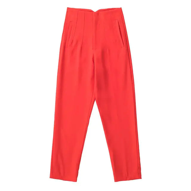 Pantalons Droits Chic pour Femme de Bureau