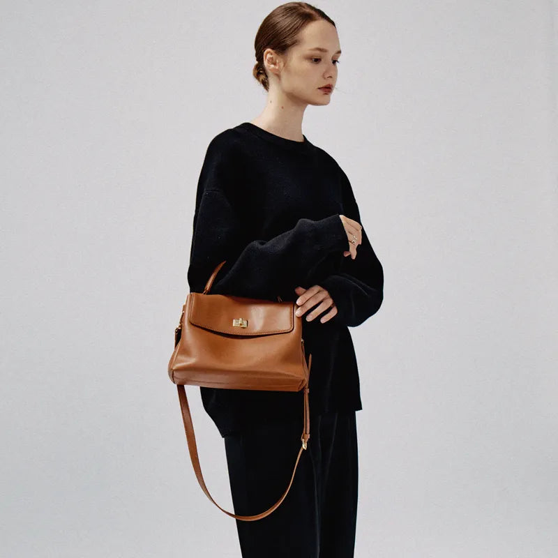 Sac à épaule en cuir de vachette premium pour une élégance quotidienne