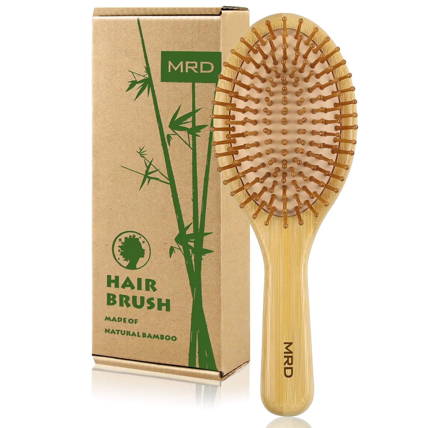 Brosse à cheveux démelante en bambou naturel MRD