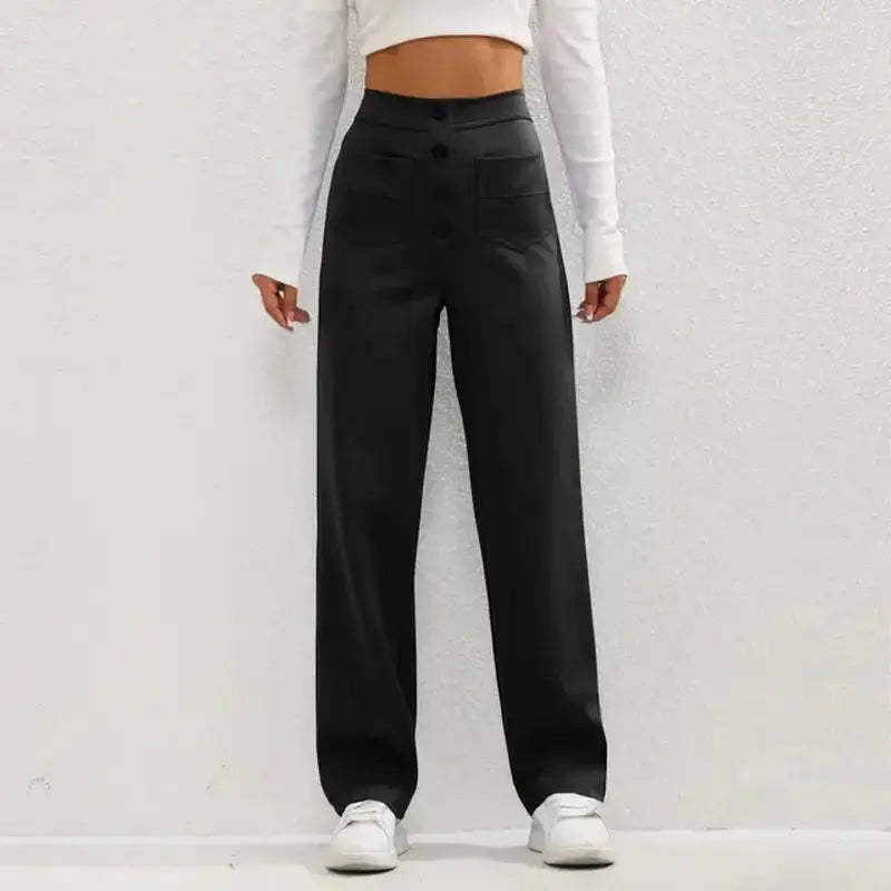 Pantalons décontractés taille haute pour un style sans effort