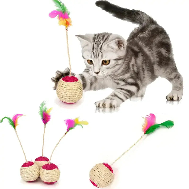 Juguete Interactivo de Bola para Rascar Gatos