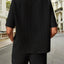 Waffle-Knit Half Sleeve Top and Shorts Set - Korvel