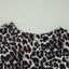 Waffle-Knit Leopard V-Neck Long Sleeve Blouse