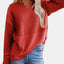 Waffle-Knit Notched Long Sleeve T-Shirt - Korvel