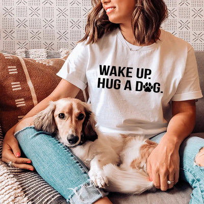 Wake Up Hug A Dog Tee - Korvel