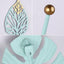 Decorative Wall Coat Rack with Leaf Design - Iron Hooks