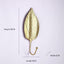 Decorative Wall Coat Rack with Leaf Design - Iron Hooks