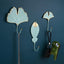 Decorative Wall Coat Rack with Leaf Design - Iron Hooks