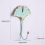 Decorative Wall Coat Rack with Leaf Design - Iron Hooks