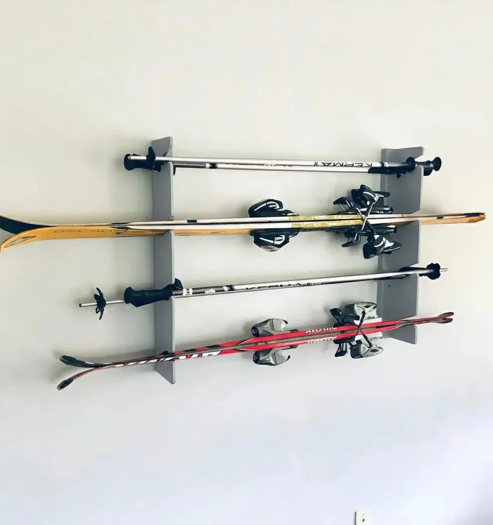 Premium Wall-Mounted Ski Rack for Organized Storage