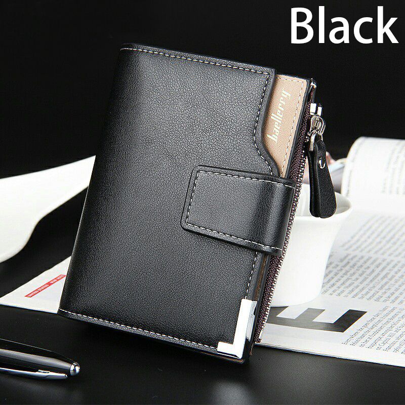 Wallet Baellerry brand Short men Wallets PU Leather male Purse Card Holder Wallet Fashion man Zipper Wallet men Coin bag - Korvel