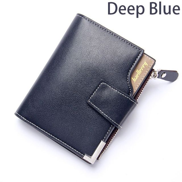 Wallet Baellerry brand Short men Wallets PU Leather male Purse Card Holder Wallet Fashion man Zipper Wallet men Coin bag - Korvel