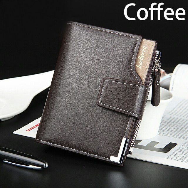 Wallet Baellerry brand Short men Wallets PU Leather male Purse Card Holder Wallet Fashion man Zipper Wallet men Coin bag - Korvel