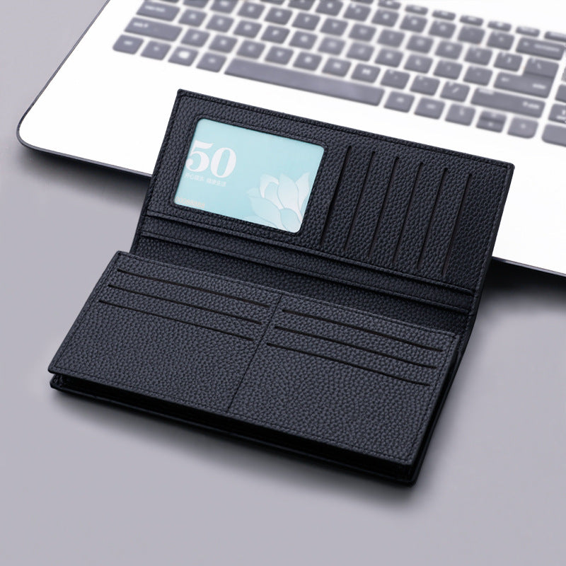Wallet Men's Long Section Young People Thickened Large Capacity Wallet Suit Bag Plus Simple Men's Wallet - Korvel