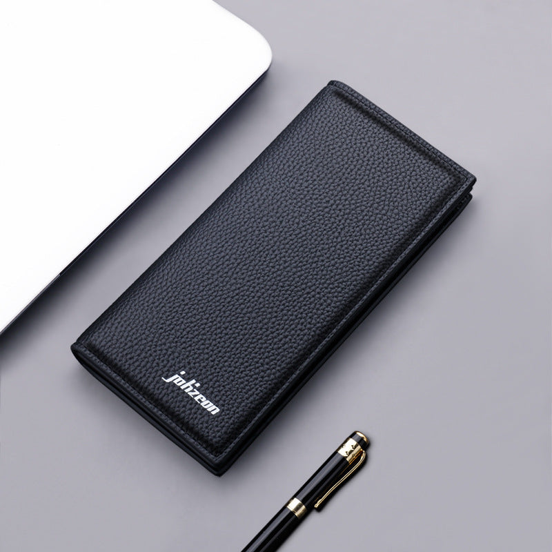 Wallet Men's Long Section Young People Thickened Large Capacity Wallet Suit Bag Plus Simple Men's Wallet - Korvel
