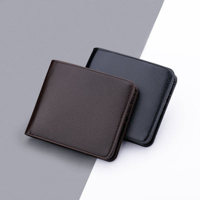 Wallet Men's Short Wallet  Business Wallet Simple Men's College Students Trendy Youth Wallet - Korvel