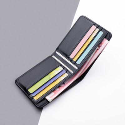 Wallet Men's Short Wallet  Business Wallet Simple Men's College Students Trendy Youth Wallet - Korvel