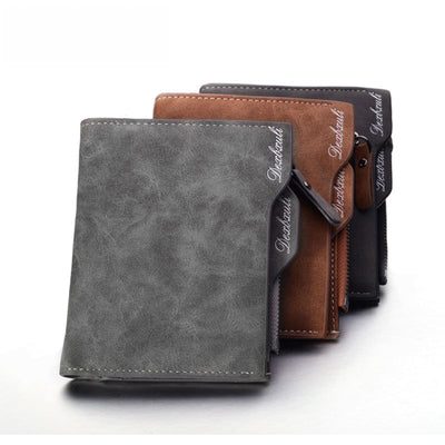 Wallet Men Soft Leather wallet with removable card slots multifunction men wallet purse male clutch top quality ! - Korvel