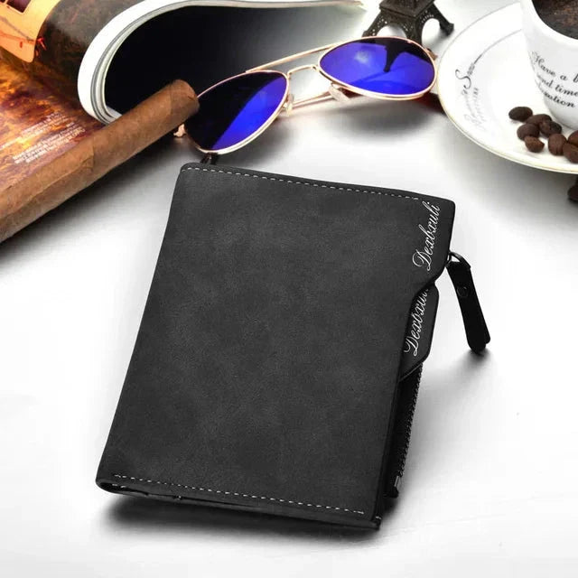 Wallet Men Soft Leather wallet with removable card slots multifunction men wallet purse male clutch top quality ! - Korvel