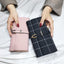 Wallets Long With Plaid PU Leather Fashion Hasp Coin Purse Phone Bag 10 Card Holders Female Wallet for girls ladies - Korvel