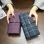 Wallets Long With Plaid PU Leather Fashion Hasp Coin Purse Phone Bag 10 Card Holders Female Wallet for girls ladies - Korvel