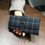 Wallets Long With Plaid PU Leather Fashion Hasp Coin Purse Phone Bag 10 Card Holders Female Wallet for girls ladies - Korvel