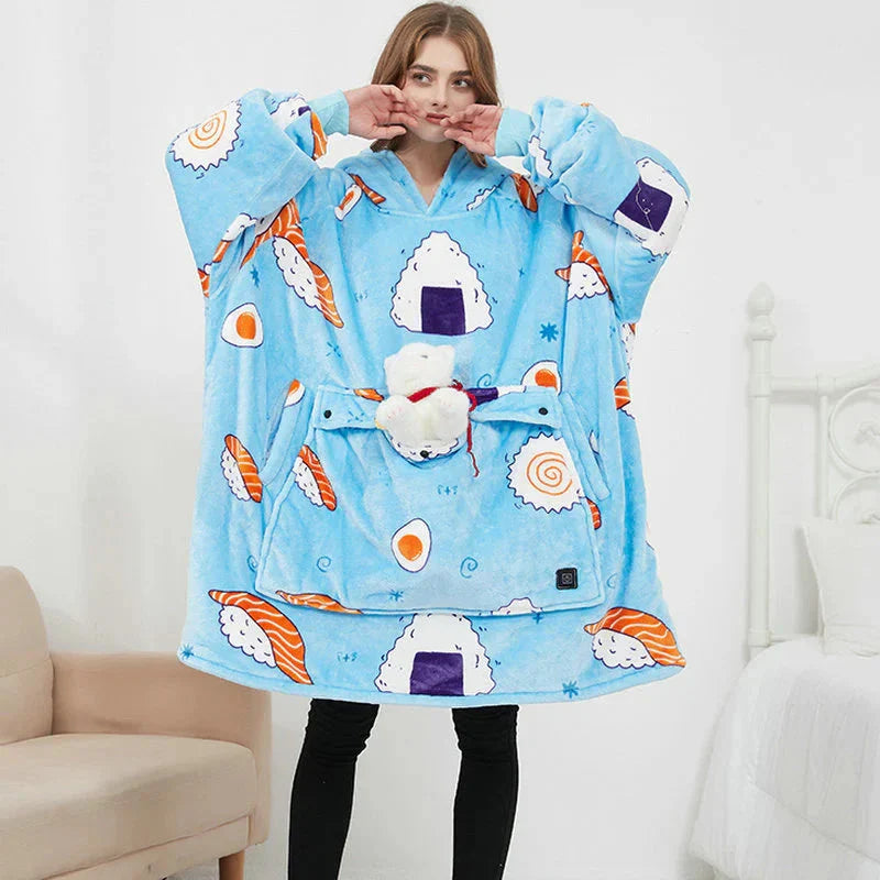Warm Blanket Hoodie - Cozy Wearable Blanket