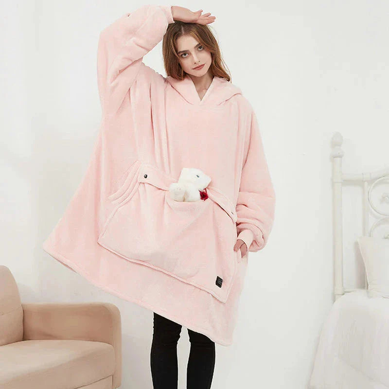 Warm Blanket Hoodie - Cozy Wearable Blanket