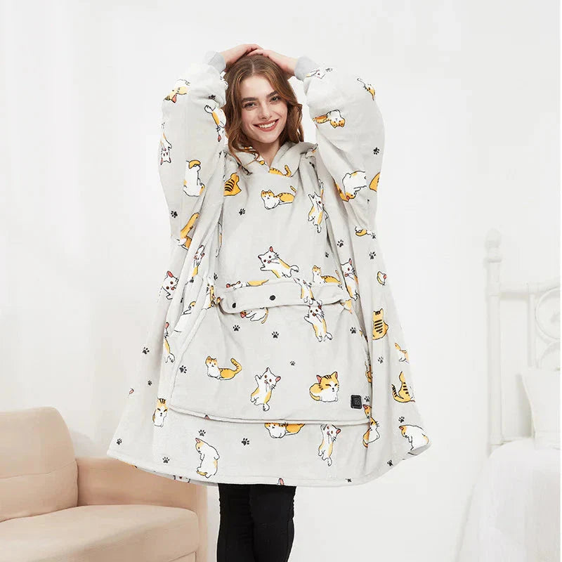 Warm Blanket Hoodie - Cozy Wearable Blanket